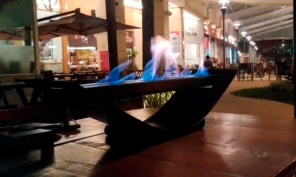 lareira portátil ecológica